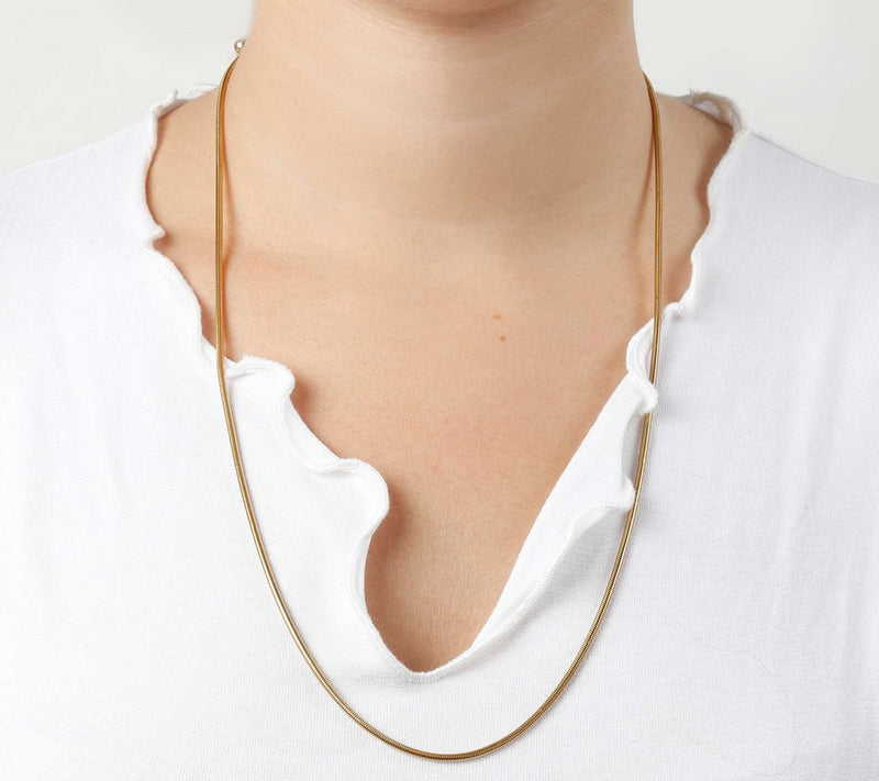 Steel By Design 24" Adjustable Snake Chain Necklace — View 9
