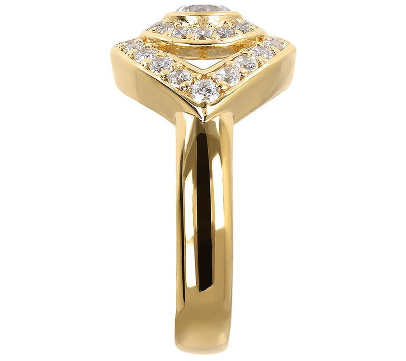 Netali Nissim for Diamonique Evil Eye Ring, S t rling Silver — View 8