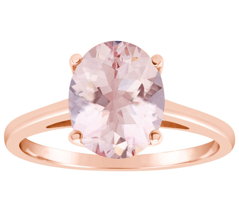 14K Gold 2.20 cttw Oval Morganite Ring — View 5