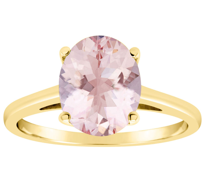 14K Gold 2.20 cttw Oval Morganite Ring — View 7