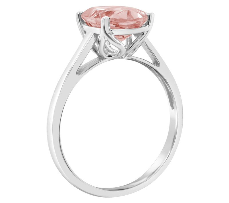 14K Gold 2.20 cttw Oval Morganite Ring — View 8