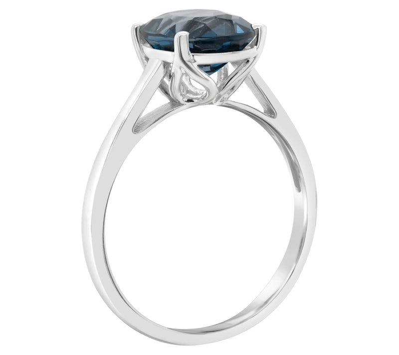14K Gold 3.20 cttw Oval London Blue Topaz Ring — View 6