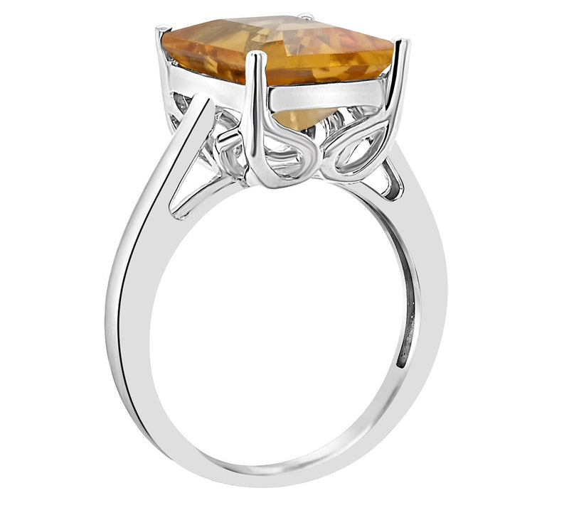 14K Gold Emerald Cut 2.80 cttw Citrine GemstoneRing — View 6