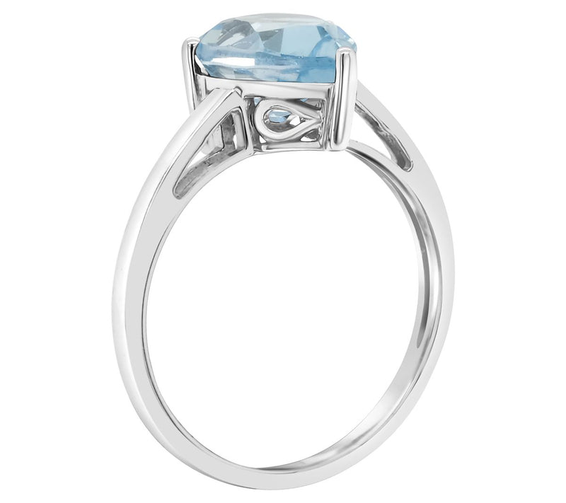 14K Gold Pear Shaped 3.30 cttw Sky Blue Topaz Gemstone Ring — View 6