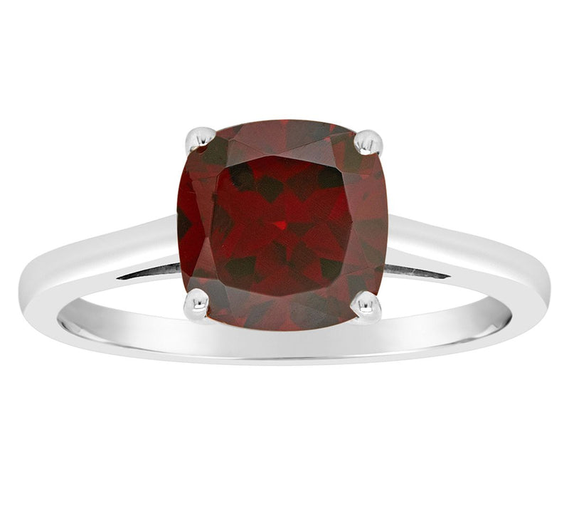 14K Gold Cushion Cut 2.50 cttw Garnet Gemstone Ring — Main view