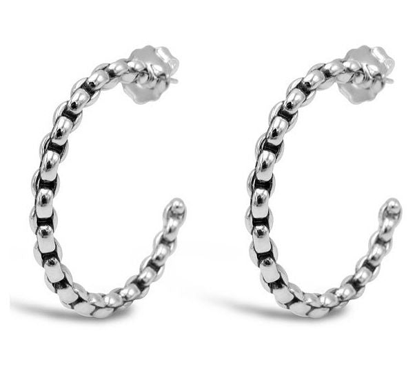 Tiffany Kay Studio Sterling Small Purl Knit Hoop Earrings — Main view