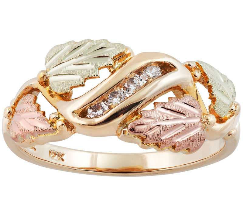 Black Hills Gold Diamond Accent Ring, 10 K/12K ld — Main view