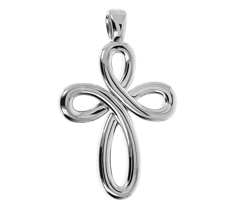 BellaOro Polished Cross Pendant, 14K Gold OverResin — View 5