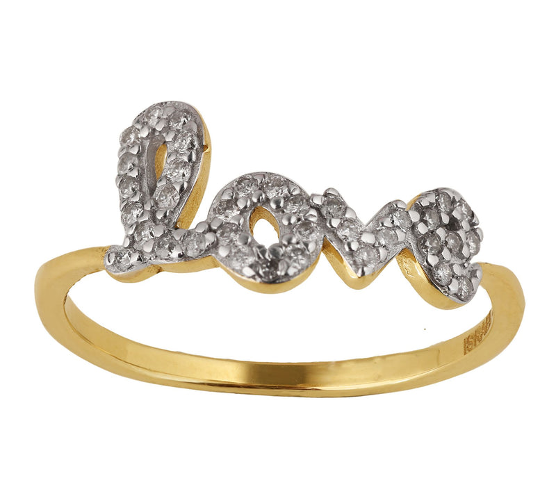 Adi Paz 14K Gold 1/7 cttw Diamond Love Ring — Main view