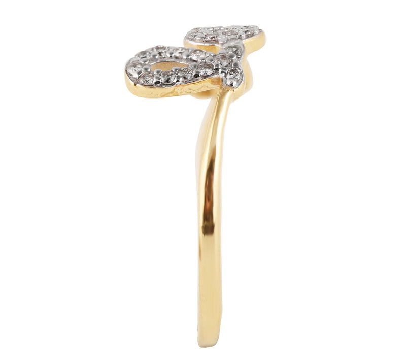 Adi Paz 14K Gold 1/7 cttw Diamond Love Ring — View 2