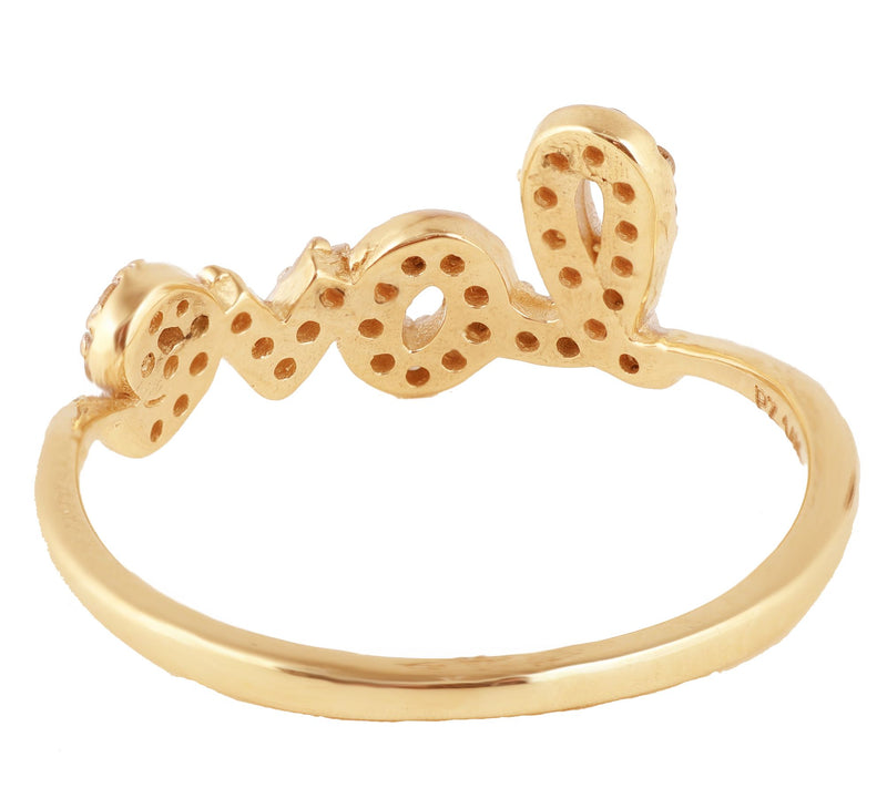 Adi Paz 14K Gold 1/7 cttw Diamond Love Ring — View 3
