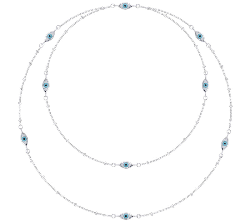 Aimee Kestenberg Sterling Enamel Evil Eye S tation Necklace — Main view
