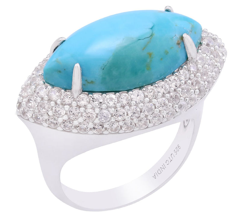 Generation Gems Marquise Gemstone Cabochon Ring, Sterling — View 3