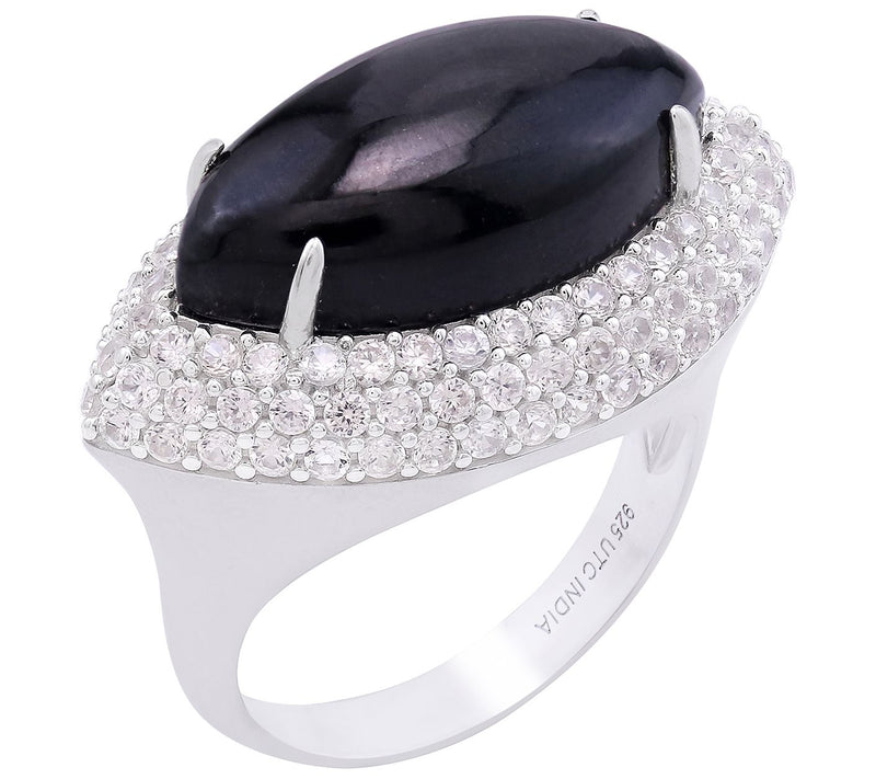 Generation Gems Marquise Gemstone Cabochon Ring, Sterling — View 5