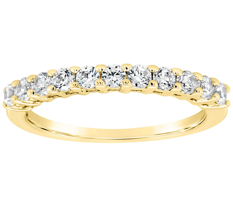 Affinity 1/2 cttw 11-Stone Diamond Band Ring, 14K Gold — View 5