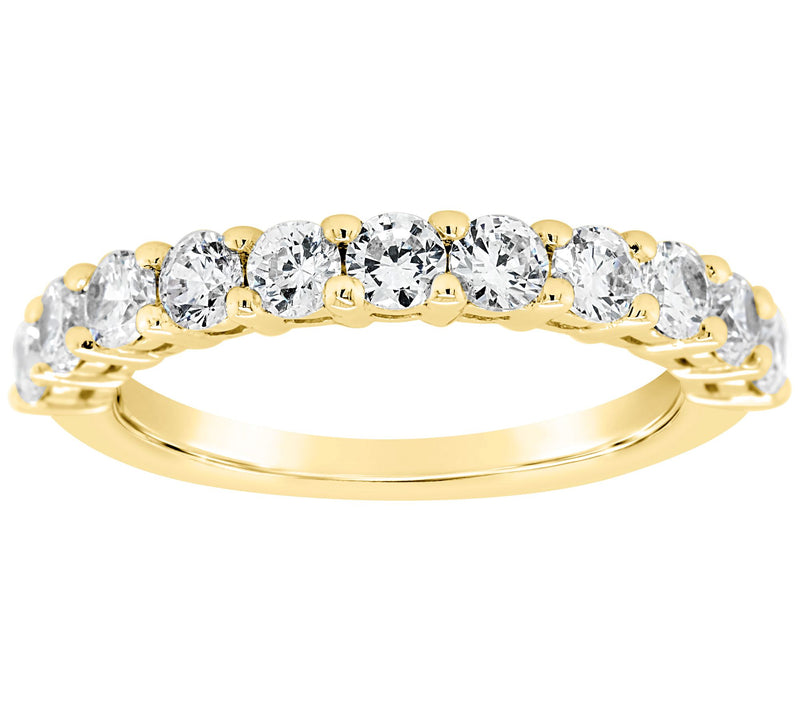 Affinity 1.05 cttw 11-Stone Diamond Band Ring,14K Gold — View 5