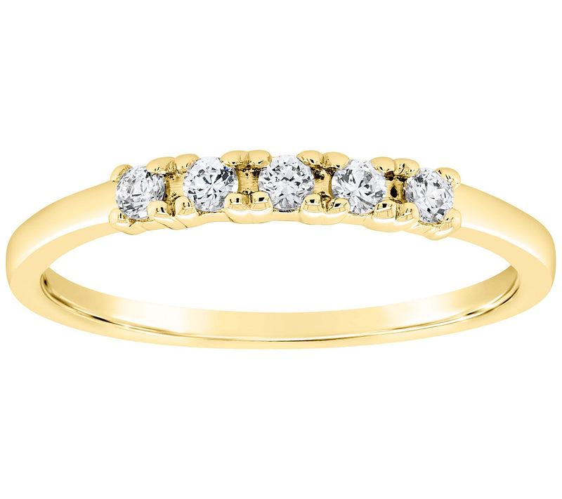 Affinity 1/6 cttw Diamond Band Ring, 14K Gold — View 5
