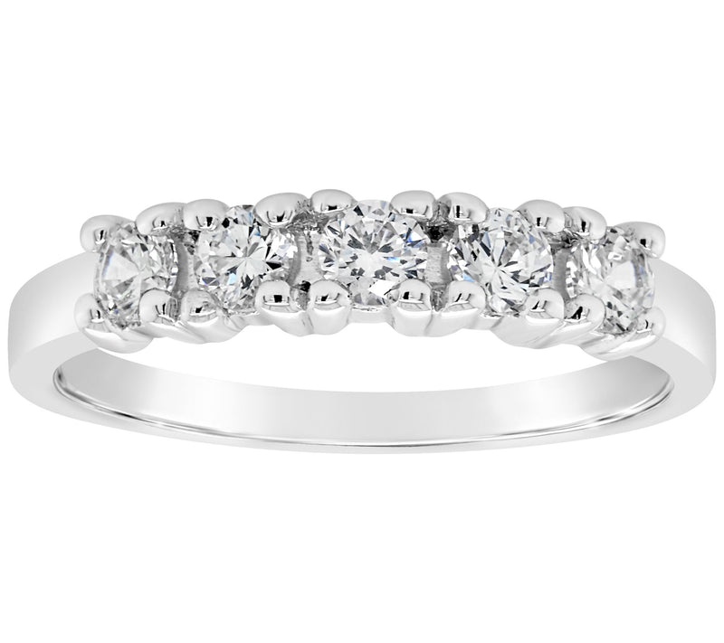 Affinity 4/10 cttw 5-Stone Diamond Band Ring, 14K — Main view