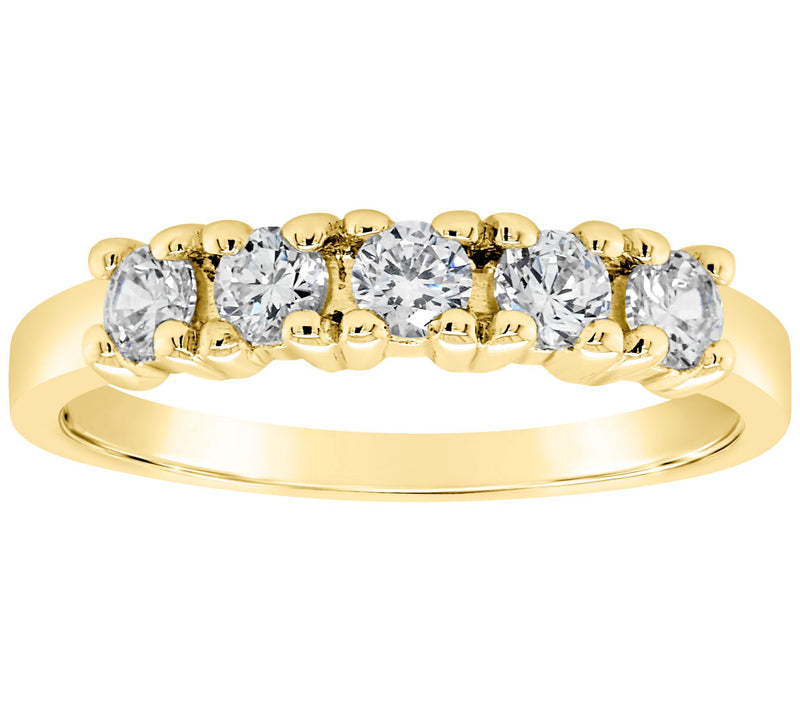 Affinity 4/10 cttw 5-Stone Diamond Band Ring, 14K — View 5