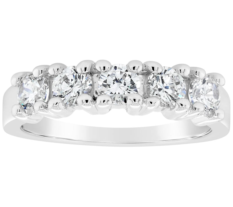 Affinity 1.00 cttw 5-Stone Diamond Band Ring, 14K — View 3