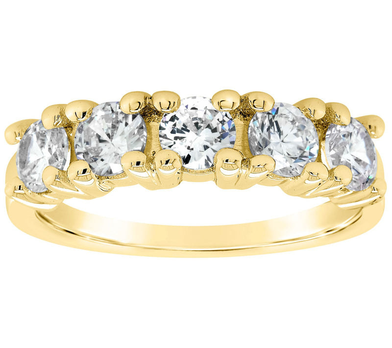Affinity 1.20 cttw 5-Stone Diamond Band Ring, 14K — View 5