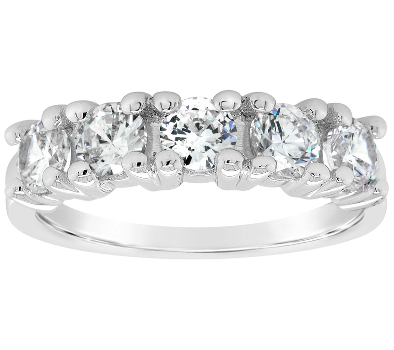 Affinity 1.20 cttw 5-Stone Diamond Band Ring, 14K — Main view