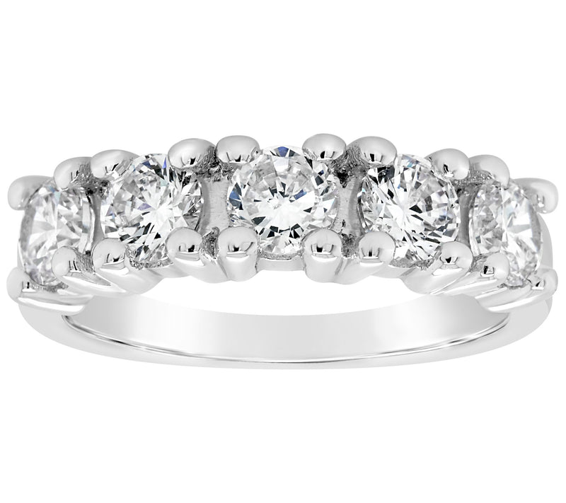 Affinity 1.45 cttw 5-Stone Diamond Band Ring, 14K — View 3