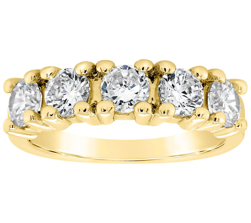 Affinity 1.45 cttw 5-Stone Diamond Band Ring, 14K — View 5