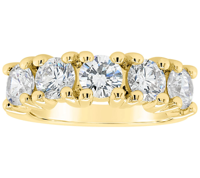 Affinity 1.95 cttw 5-Stone Diamond Band Ring, 1K — View 5