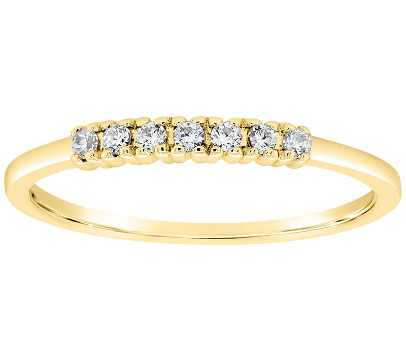 Affinity 1/10 cttw 7-Stone Diamond Band Ring, 14K Gold — View 5