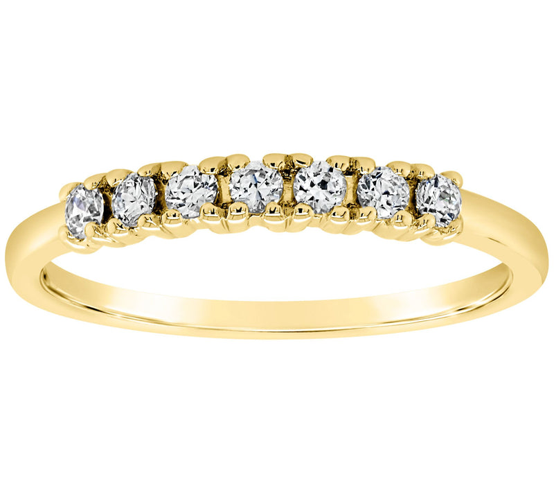 Affinity 1/5 cttw 7-Stone Diamond Band Ring, 14K Gold — View 5