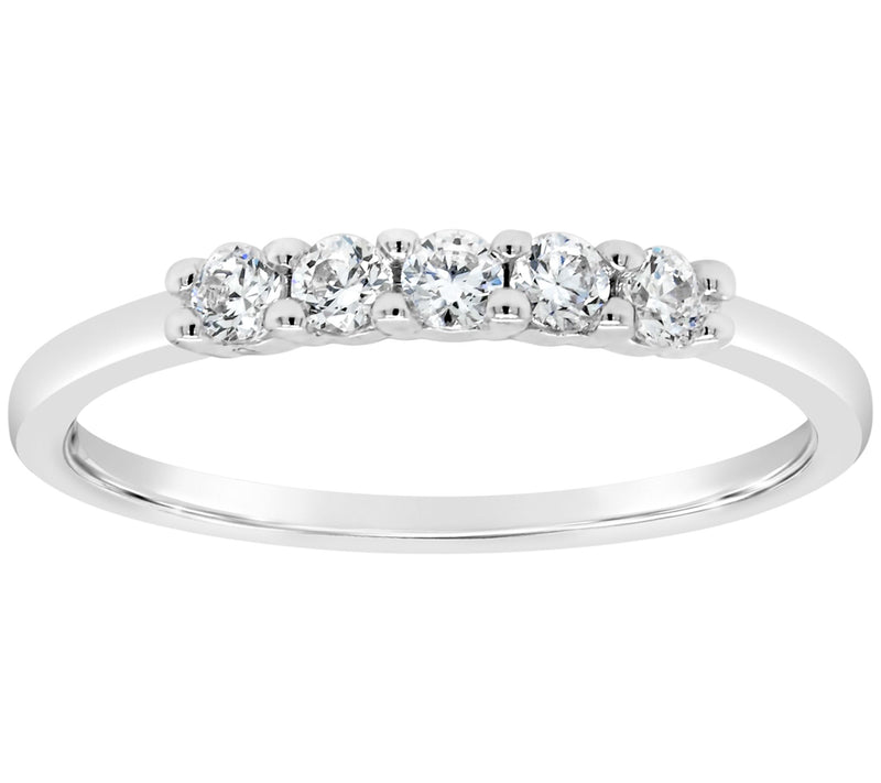 Affinity 1/4 cttw Diamond 5-Stone Band Ring, 14K Gold — View 3