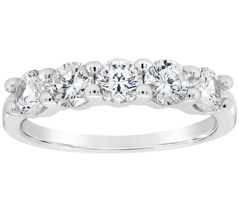 Affinity 1.25 cttw Diamond 5-Stone Band Ring, 14K Gold — Main view
