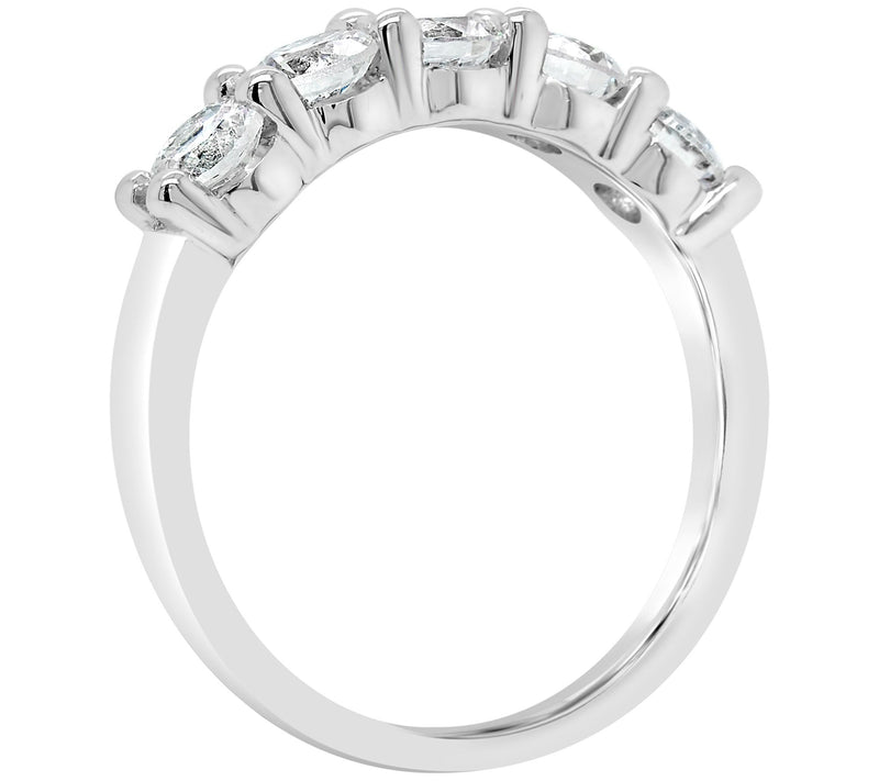 Affinity 1.25 cttw Diamond 5-Stone Band Ring, 14K Gold — View 6