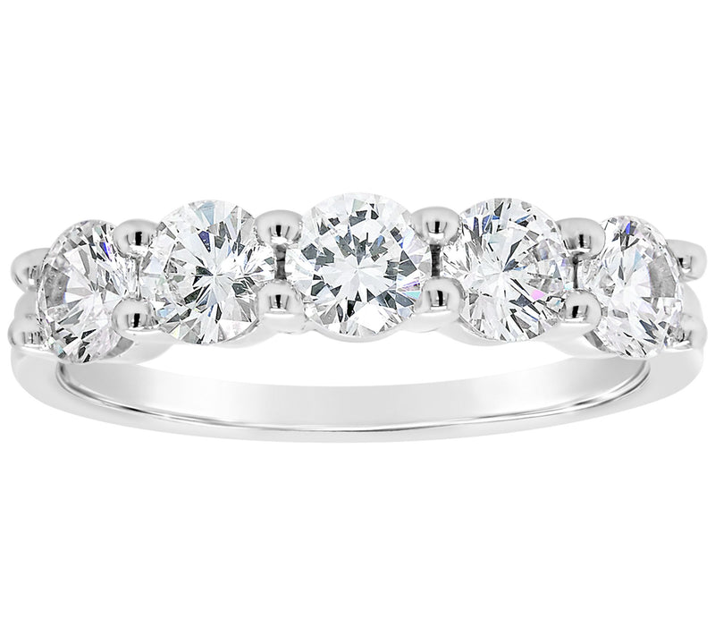 Affinity 1.50 cttw Diamond 5-Stone Band Ring, 14K Gold — Main view