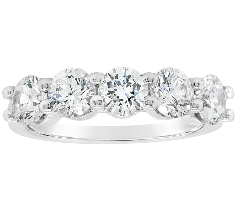 Affinity 2.00 cttw Diamond 5-Stone Band Ring, 14K Gold — View 3