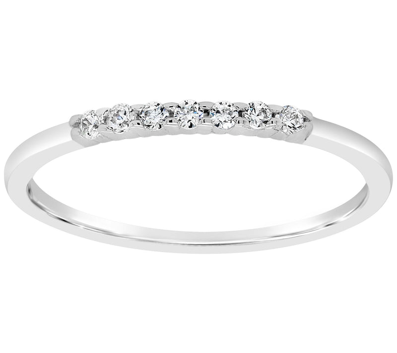 Affinity 1/10 cttw Diamond 7-Stone Band Ring, 14K Gold — Main view