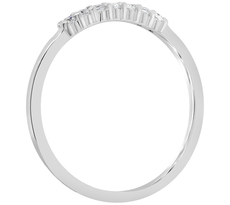 Affinity 1/10 cttw Diamond 7-Stone Band Ring, 14K Gold — View 6