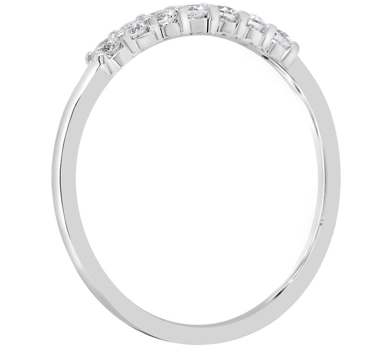 Affinity 1/5 cttw Diamond 7-Stone Band Ring, 14K Gold — View 6