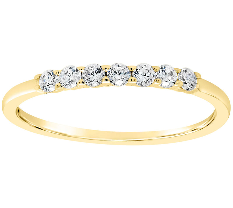 Affinity 1/5 cttw Diamond 7-Stone Band Ring, 14K Gold — View 5