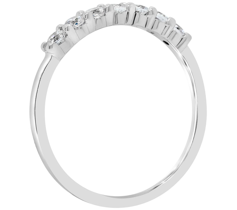 Affinity 1/3 cttw Diamond 7-Stone Band Ring, 14K Gold — View 6