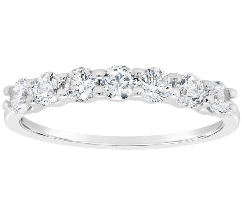 Affinity 3/4 cttw Diamond 7-Stone Band Ring, 14Gold — Main view