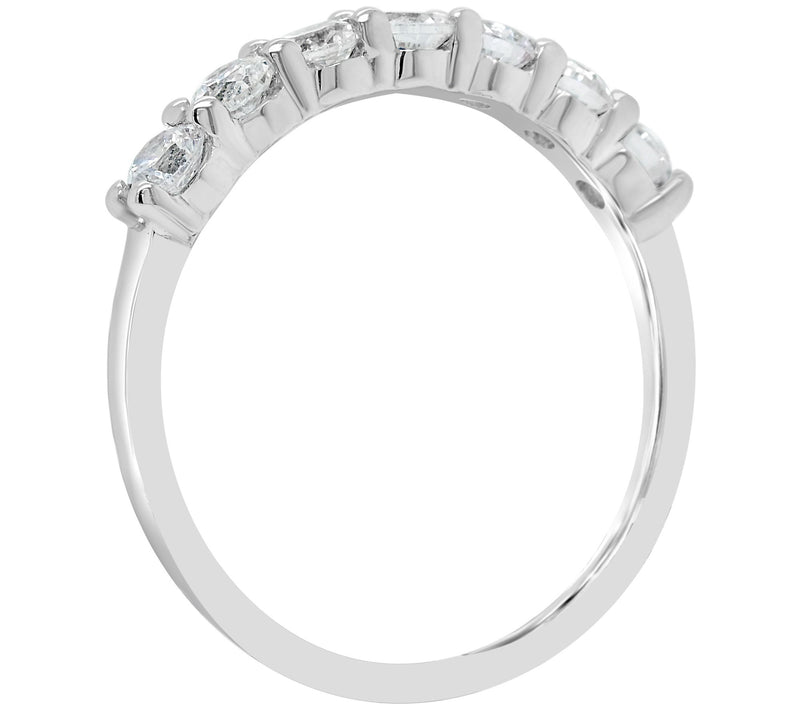Affinity 3/4 cttw Diamond 7-Stone Band Ring, 14Gold — View 6
