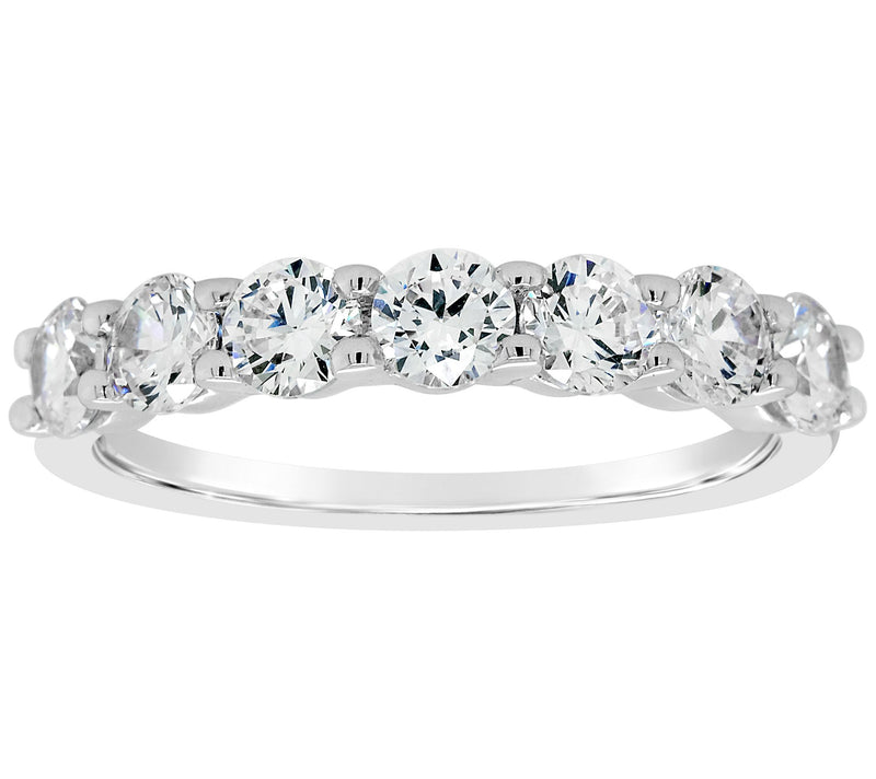 Affinity 1.00 cttw Diamond 7-Stone Band Ring, 14K Gold — Main view