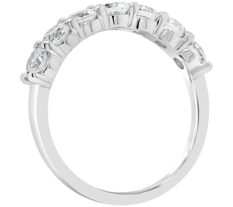 Affinity 1.00 cttw Diamond 7-Stone Band Ring, 14K Gold — View 6