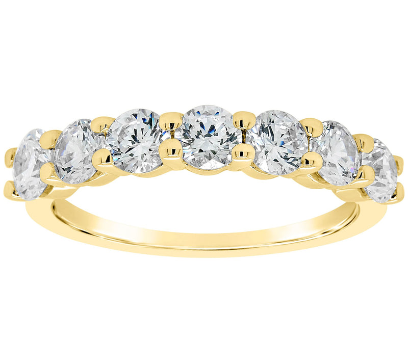 Affinity 1.35 cttw Diamond 7-Stone Band, 14K Gold — View 5