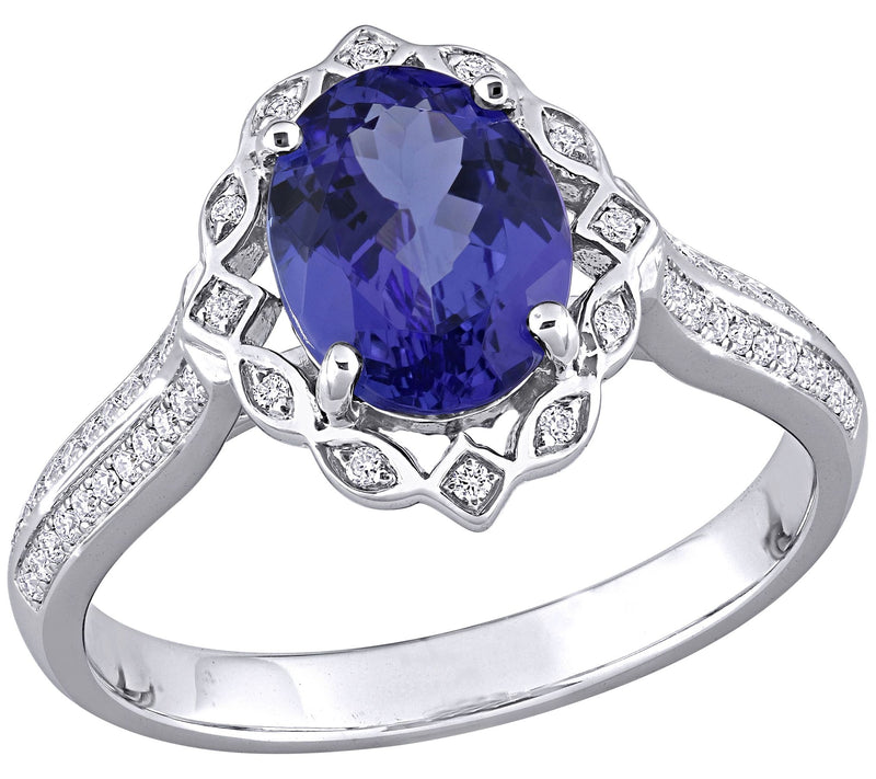 Bellini 14K 1.75 cttw Tanzanite & 1/7 cttw Diamond Ring — Main view