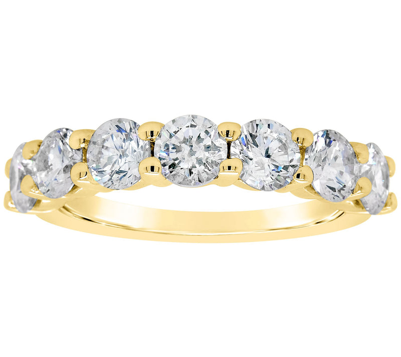 Affinity 14K Gold 2.05 cttw 7-Stone Diamond Band Ring — View 3