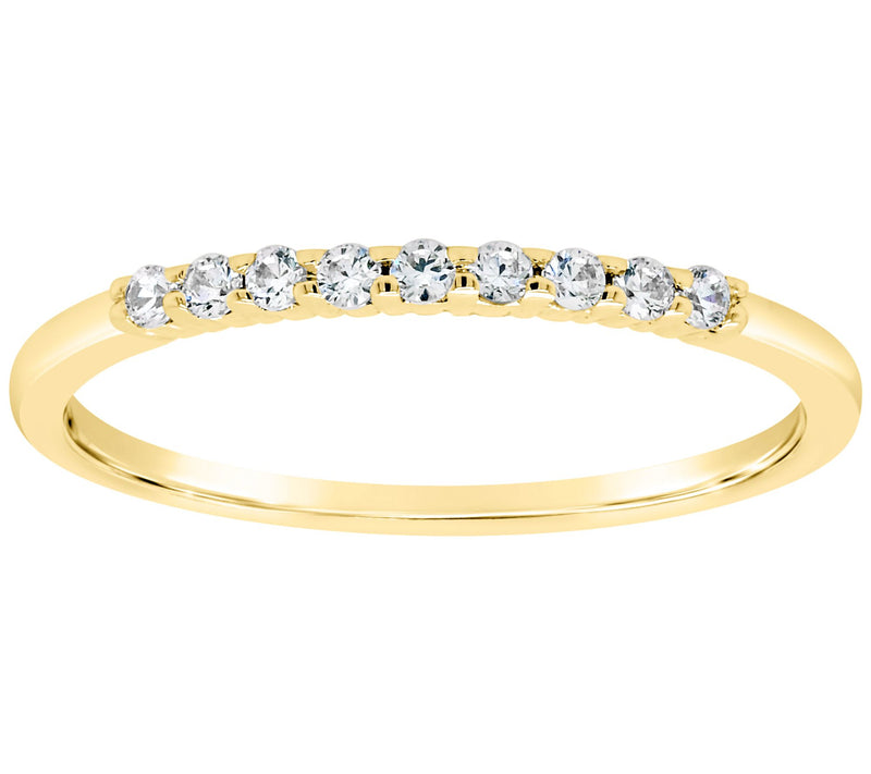 Affinity 14K Gold 1/8 cttw 9-Stone Diamond BandRing — View 3