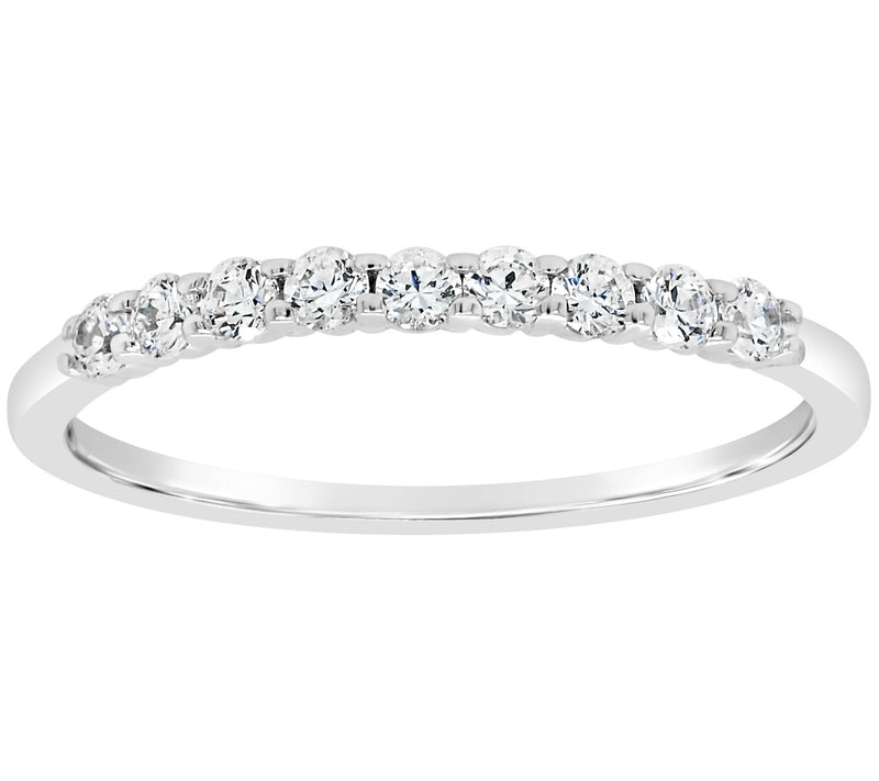 Affinity 14K Gold 1/4 cttw 9-Stone Diamond Band Ring — View 5